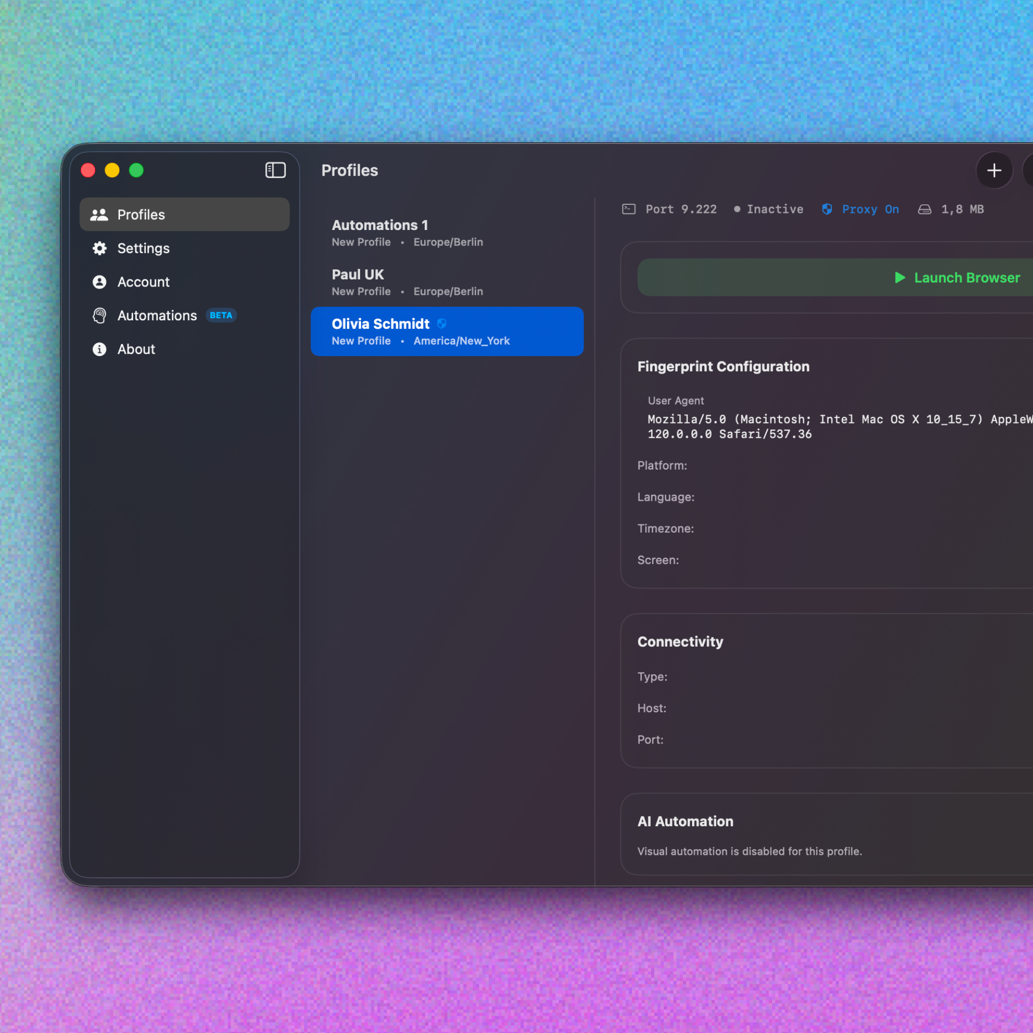 Bagel Browser Interface